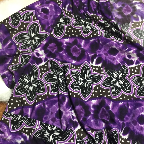 Cato purple floral printed v neck blouse - Picture 5 of 8